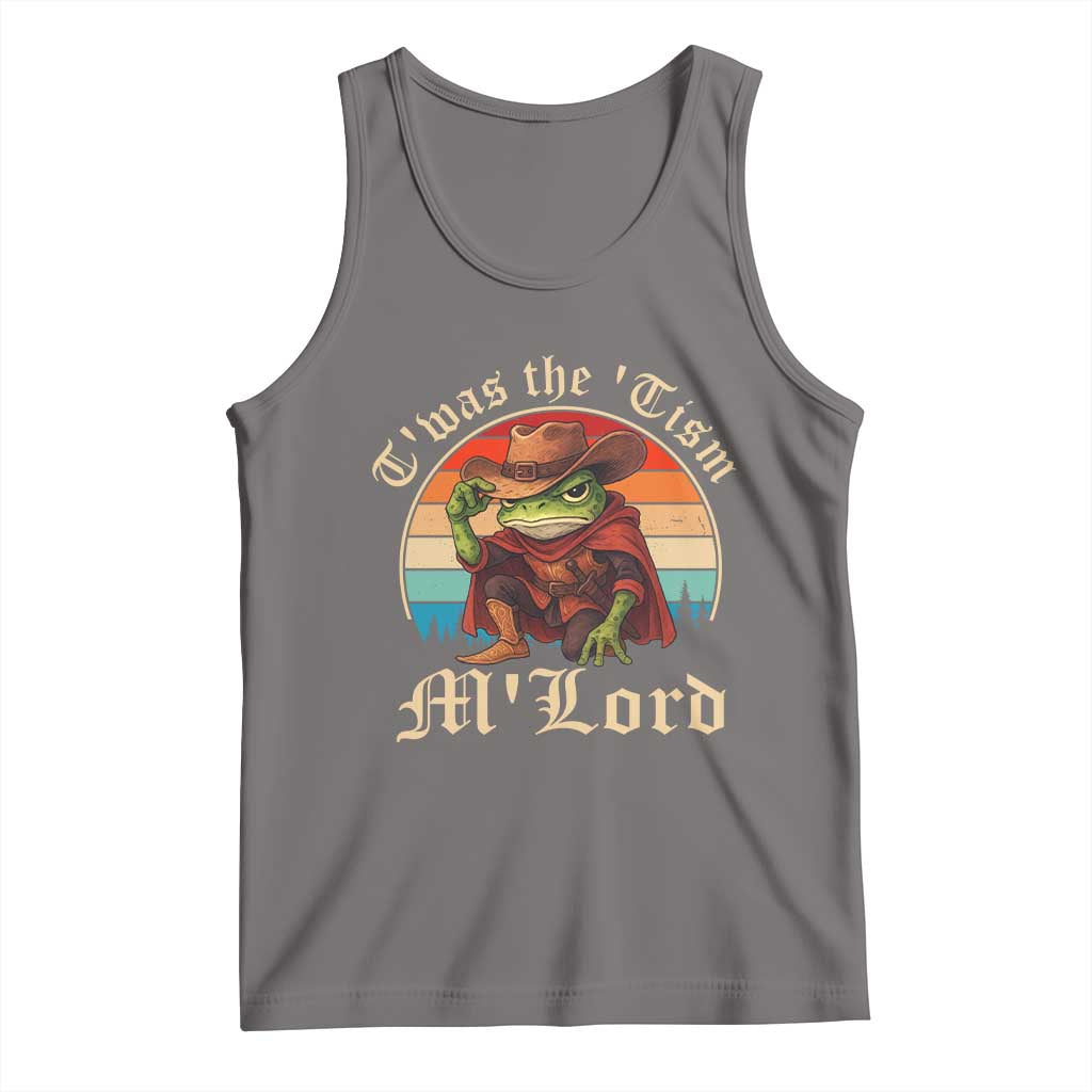 Funny Frog Autism Tank Top T'was The 'Tism M'Lord TS14 Deep Heather Print Your Wear