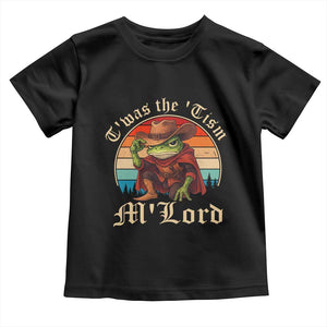 Funny Frog Autism Toddler T Shirt T'was The 'Tism M'Lord TS14 Black Print Your Wear