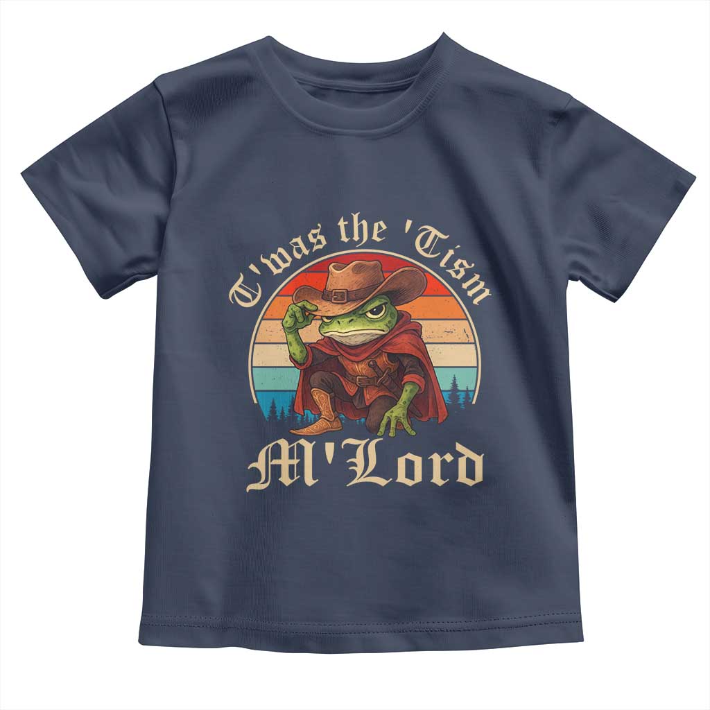 Funny Frog Autism Toddler T Shirt T'was The 'Tism M'Lord TS14 Navy Print Your Wear