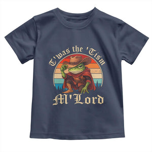 Funny Frog Autism Toddler T Shirt T'was The 'Tism M'Lord TS14 Navy Print Your Wear