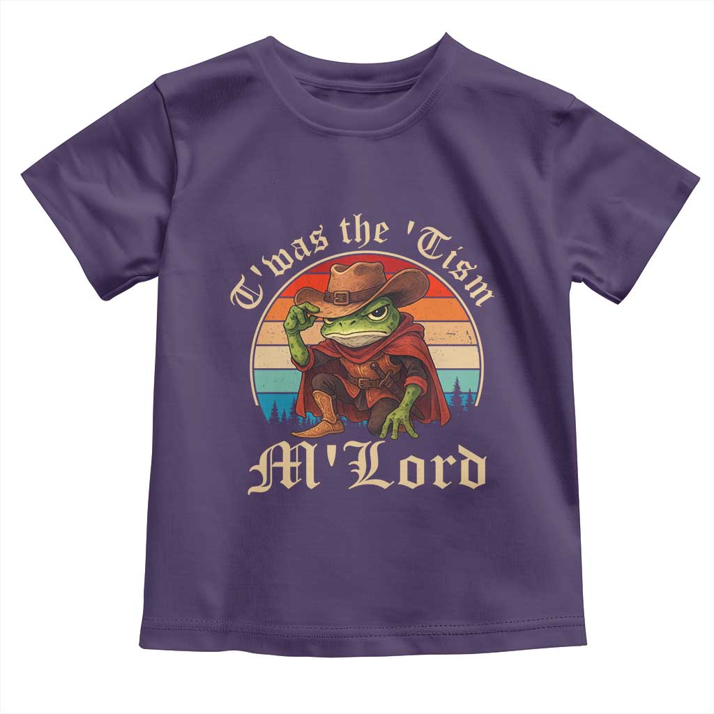 Funny Frog Autism Toddler T Shirt T'was The 'Tism M'Lord TS14 Purple Print Your Wear