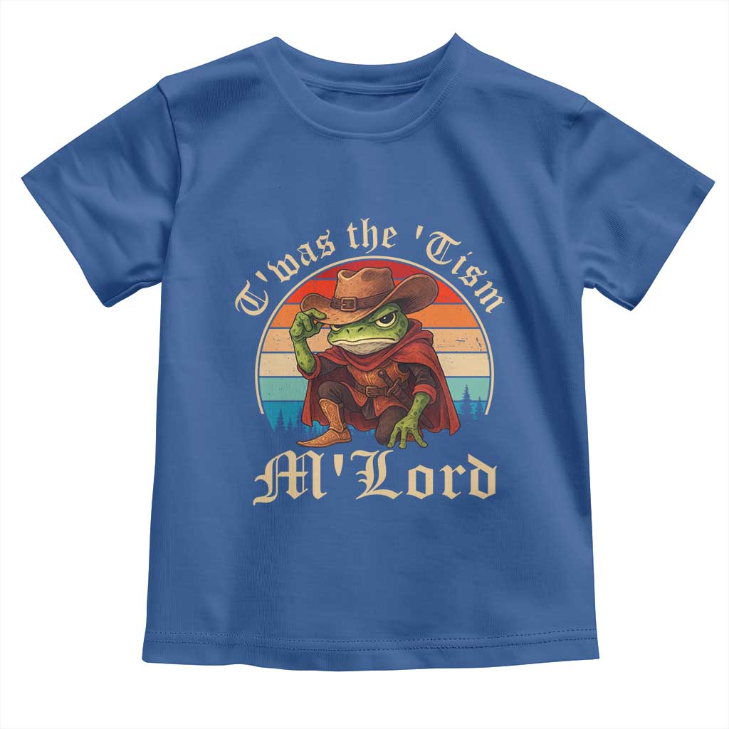 Funny Frog Autism Toddler T Shirt T'was The 'Tism M'Lord TS14 Royal Blue Print Your Wear