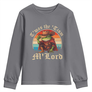 Funny Frog Autism Youth Sweatshirt T'was The 'Tism M'Lord TS14 Charcoal Print Your Wear