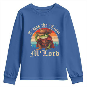 Funny Frog Autism Youth Sweatshirt T'was The 'Tism M'Lord TS14 Royal Blue Print Your Wear