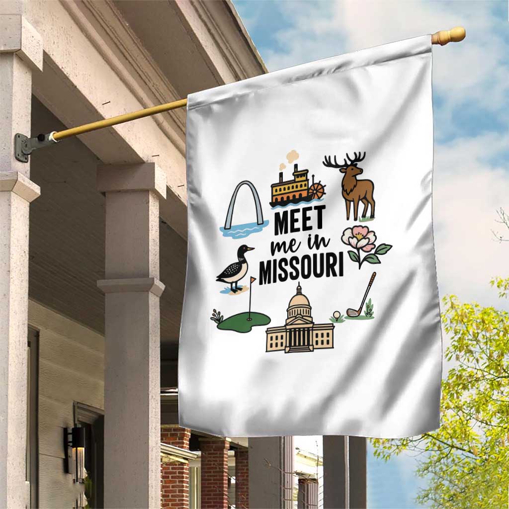 Meet Me in Missouri State Map Souvenir Garden Flag