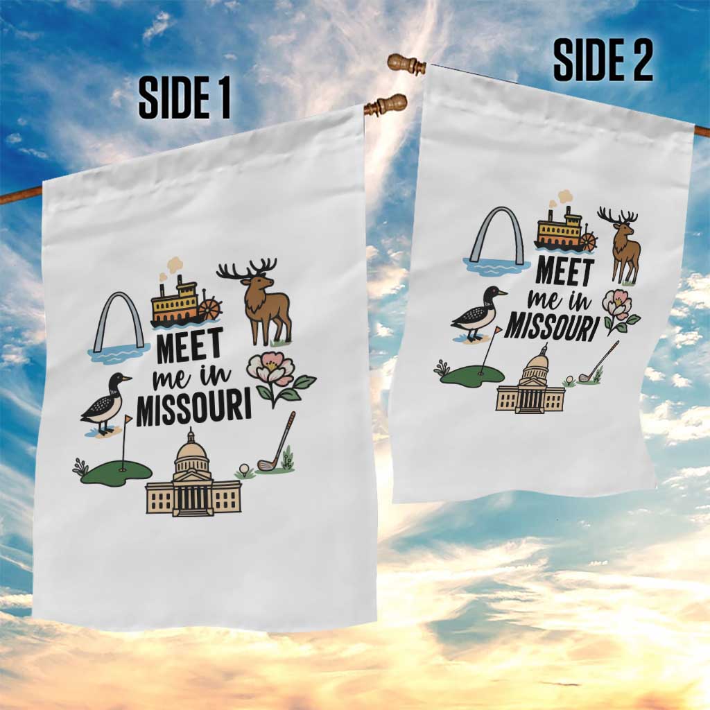 Meet Me in Missouri State Map Souvenir Garden Flag