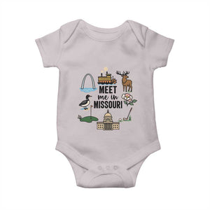 Meet Me in Missouri State Map Souvenir Baby Onesie