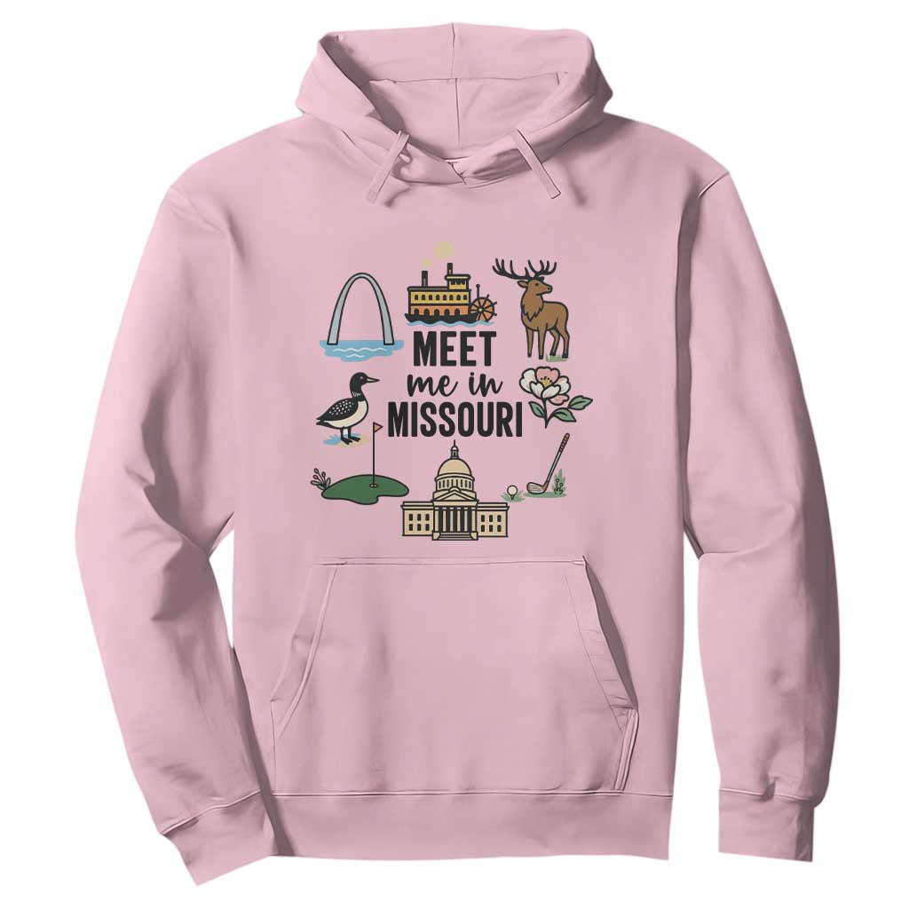 Meet Me in Missouri State Map Souvenir Hoodie