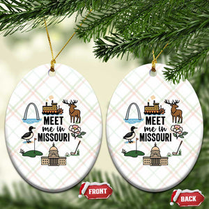 Meet Me in Missouri State Map Souvenir Ceramic Ornament