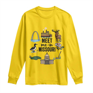 Meet Me in Missouri State Map Souvenir Long Sleeve Shirt