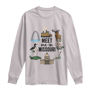 Meet Me in Missouri State Map Souvenir Long Sleeve Shirt