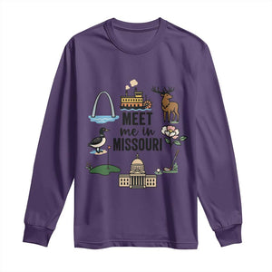 Meet Me in Missouri State Map Souvenir Long Sleeve Shirt