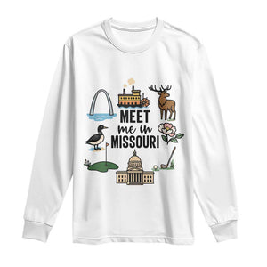 Meet Me in Missouri State Map Souvenir Long Sleeve Shirt