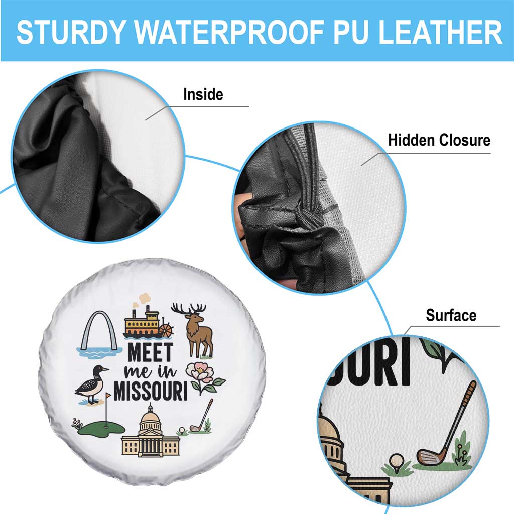 Meet Me in Missouri State Map Souvenir Spare Tire Cover