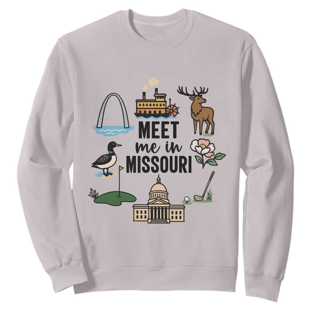 Meet Me in Missouri State Map Souvenir Sweatshirt