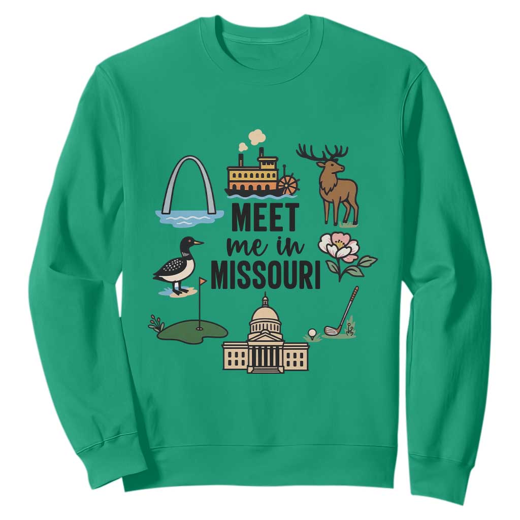 Meet Me in Missouri State Map Souvenir Sweatshirt