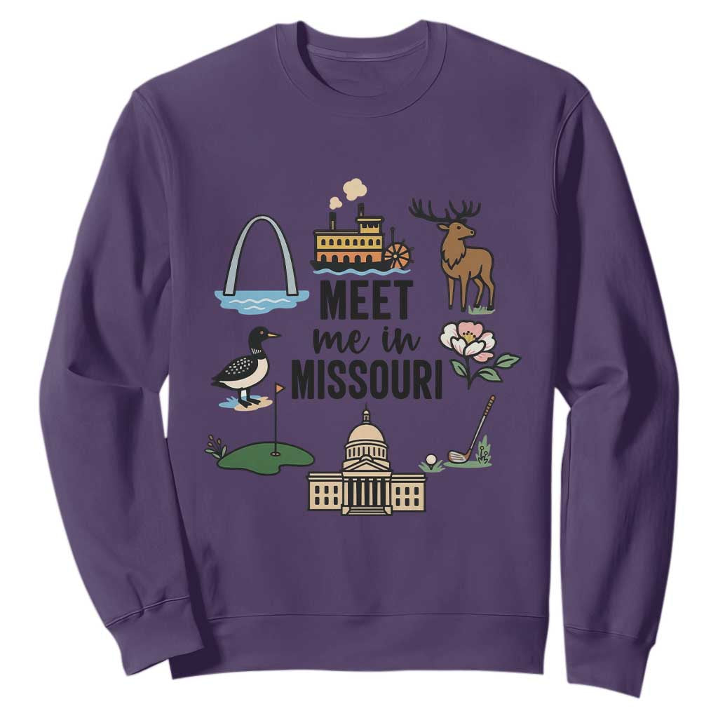 Meet Me in Missouri State Map Souvenir Sweatshirt