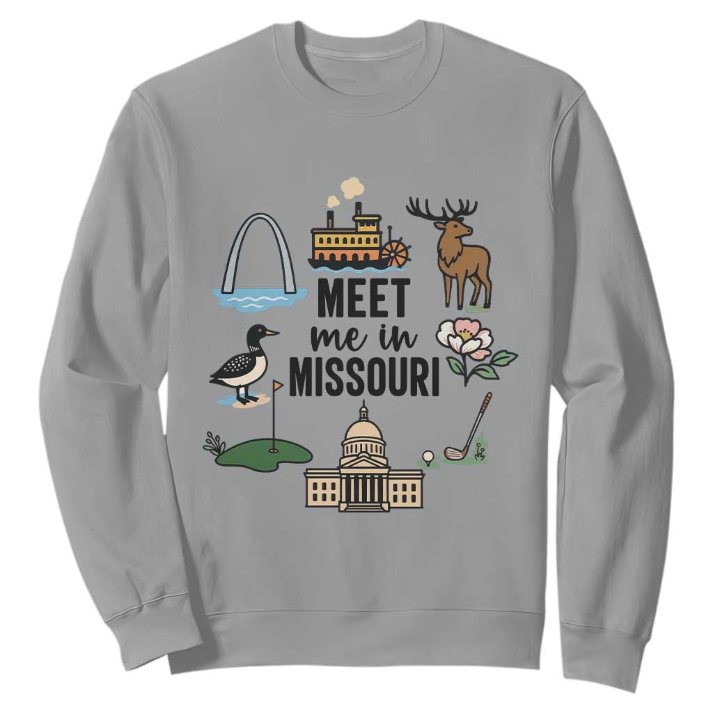 Meet Me in Missouri State Map Souvenir Sweatshirt