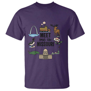 Meet Me in Missouri State Map Souvenir T Shirt