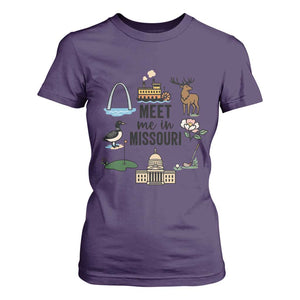 Meet Me in Missouri State Map Souvenir T Shirt For Women