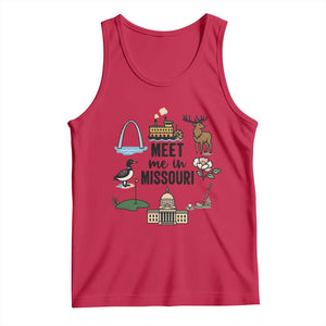 Meet Me in Missouri State Map Souvenir Tank Top