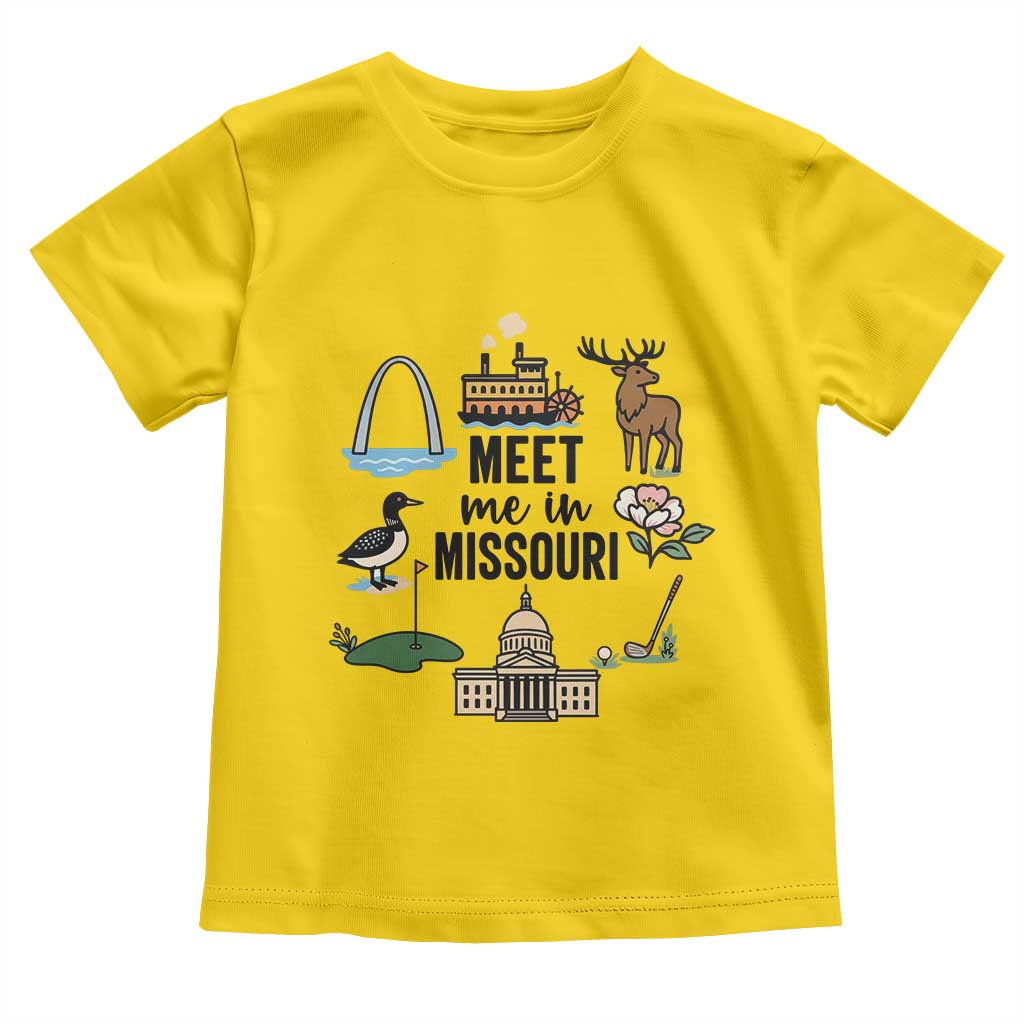 Meet Me in Missouri State Map Souvenir Toddler T Shirt