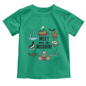 Meet Me in Missouri State Map Souvenir Toddler T Shirt