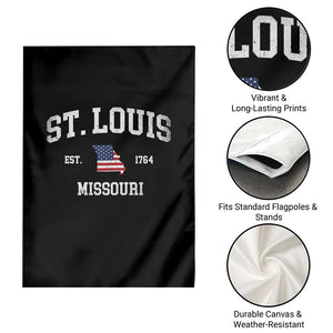 St. Louis Missouri MO Garden Flag Vintage American Flag Missouri State