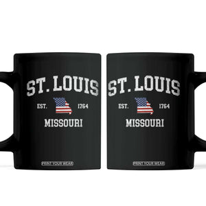 St. Louis Missouri MO Coffee Mug Vintage American Flag Missouri State