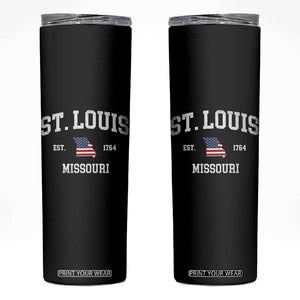 St. Louis Missouri MO Skinny Tumbler Vintage American Flag Missouri State
