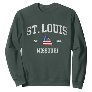 St Louis Missouri MO Sweatshirt Vintage American Flag Missouri State
