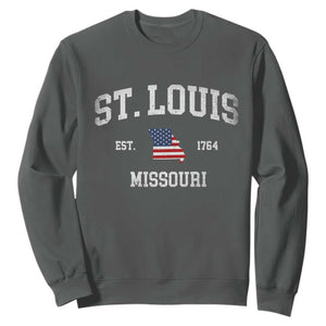 St Louis Missouri MO Sweatshirt Vintage American Flag Missouri State