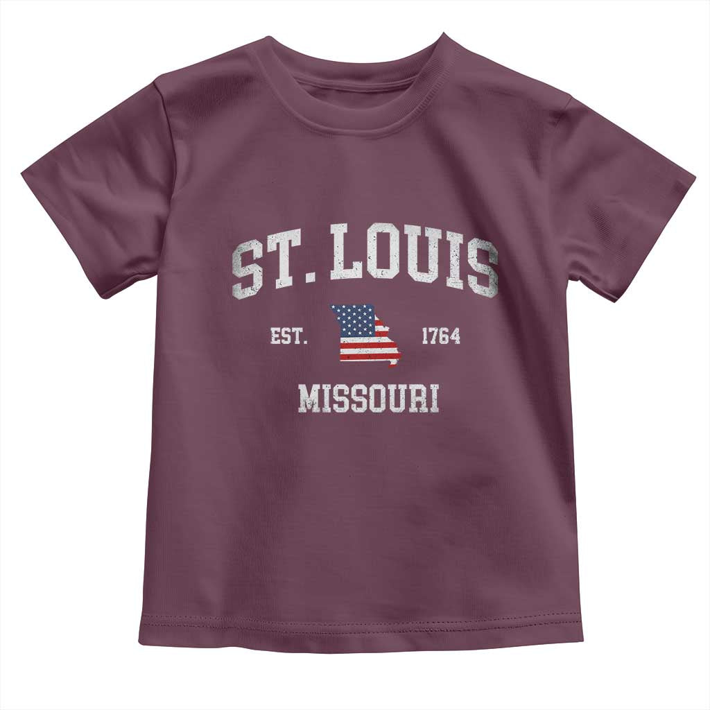 St. Louis Missouri MO Toddler T Shirt Vintage American Flag Missouri State