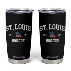 St. Louis Missouri MO Tumbler Cup Vintage American Flag Missouri State