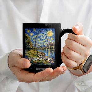 Gateway Arch National Park Van Gogh Style Starry Night Coffee Mug St Louis Missouri Travel Souvenir Gift