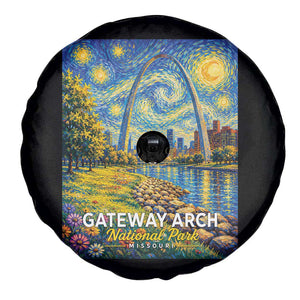 Gateway Arch National Park Van Gogh Style Starry Night Spare Tire Cover St Louis Missouri Travel Souvenir Gift TS14 Print Your Wear