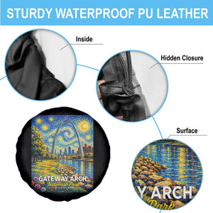 Gateway Arch National Park Van Gogh Style Starry Night Spare Tire Cover St Louis Missouri Travel Souvenir Gift TS14 Print Your Wear