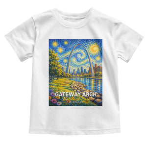 Gateway Arch National Park Van Gogh Style Starry Night Toddler T Shirt St Louis Missouri Travel Souvenir Gift
