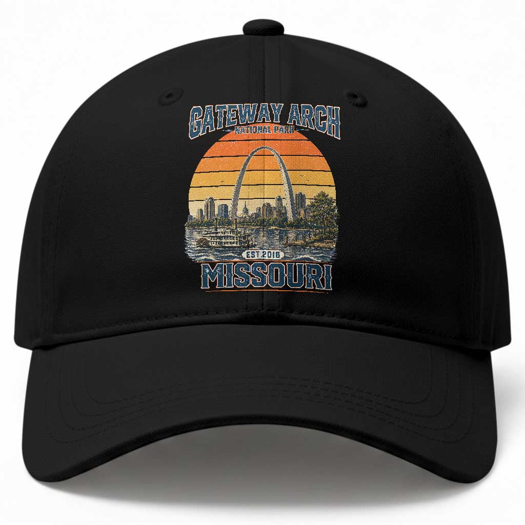 Gateway Arch National Park Baseball Cap Retro St Louis Missouri Travel Souvenir Nature Gift TS14 Print Your Wear