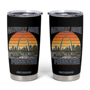 Gateway Arch National Park Tumbler Cup Retro St Louis Missouri Travel Souvenir Nature Gift TS14 Black Print Your Wear