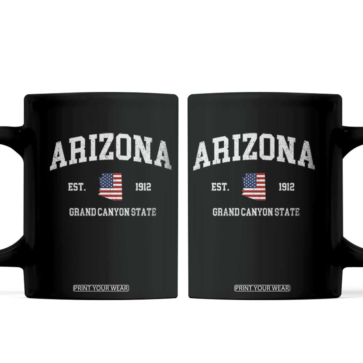 Arizona Grand Canyon State America USA Souvenir Coffee Mug TS14 Black Print Your Wear
