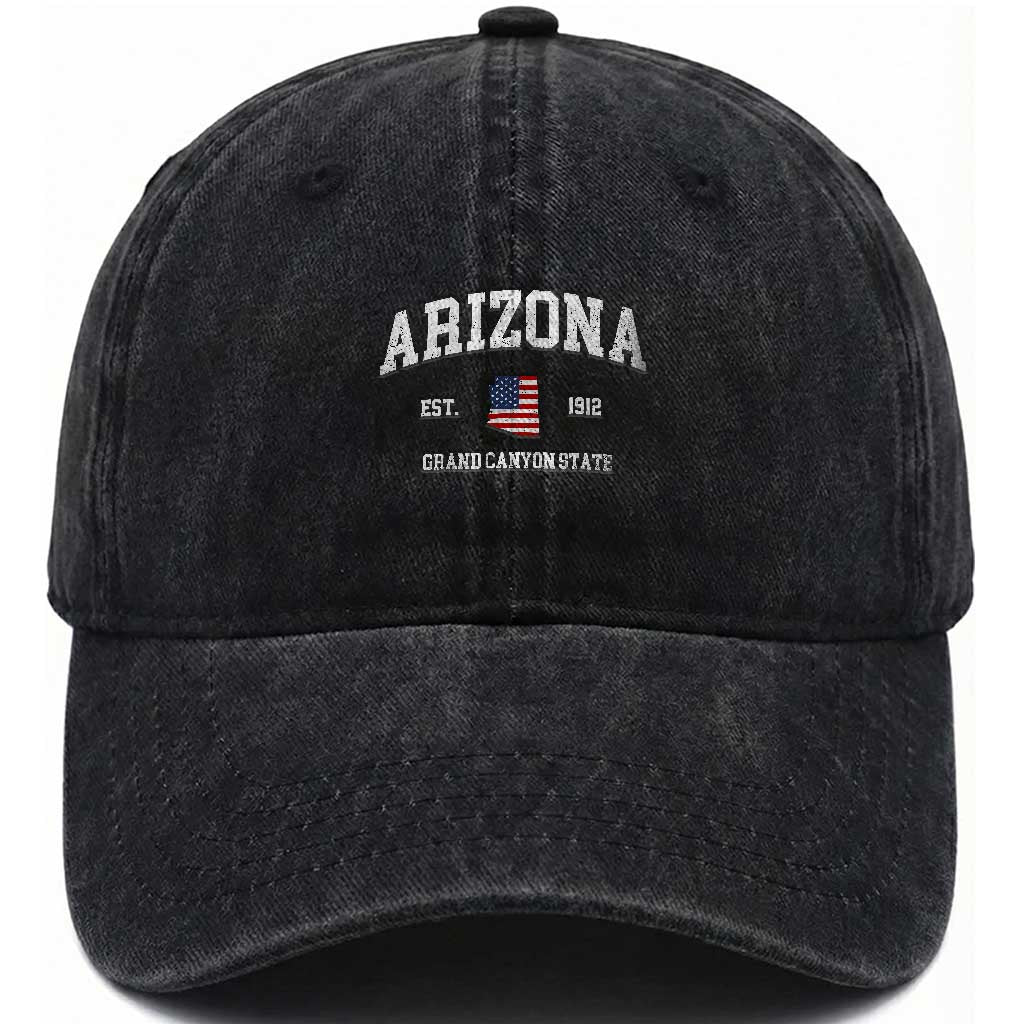 Arizona Grand Canyon State America USA Souvenir Washed Cotton Baseball Cap TS14 Print Your Wear