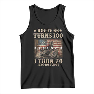 Route Highway 66 Turns 100 I Turn 70 Tank Top Vintage 1956 American Freedom Motorcycle Lover 70th Birthday Gift