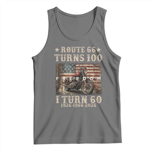 Route Highway 66 Turns 100 I Turn 60 Tank Top Vintage 1966 American Freedom Motorcycle Lover 60th Birthday Gift