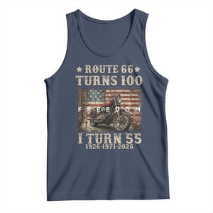 Route Highway 66 Turns 100 I Turn 55 Tank Top Vintage 1971 American Freedom Motorcycle Lover 55th Birthday Gift