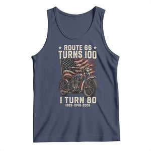 Route Highway 66 Turns 100 I Turn 80 Tank Top Vintage 1946 American Classic V-Twin Motorcycle Lover 80th Birthday Gift