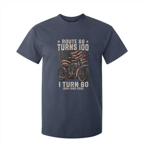 Route Highway 66 Turns 100 I Turn 60 T Shirt For Kid Vintage 1966 American Classic V-Twin Motorcycle Lover 60th Birthday Gift