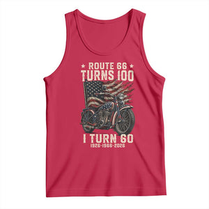 Route Highway 66 Turns 100 I Turn 60 Tank Top Vintage 1966 American Classic V-Twin Motorcycle Lover 60th Birthday Gift