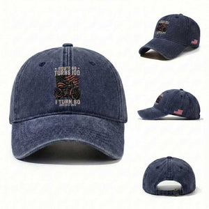 Route Highway 66 Turns 100 I Turn 60 Washed Cotton Baseball Cap Vintage 1966 American Classic V-Twin Motorcycle Lover 60th Birthday Gift
