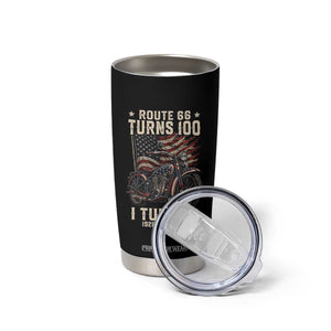 Route Highway 66 Turns 100 I Turn 35 Tumbler Cup Vintage 1991 American Clasic V-Twin Motorcycle Lover 35th Birthday Gift